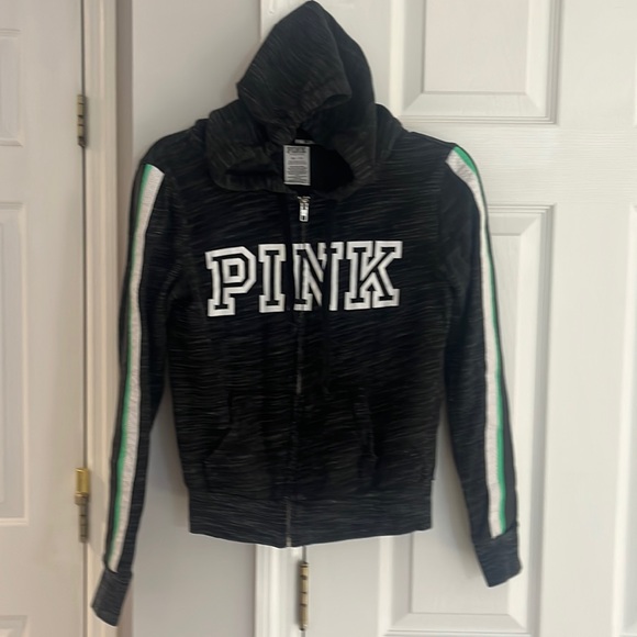 PINK Victoria's Secret Tops - PINK womens XS zip sweater hoodie w front pocket.